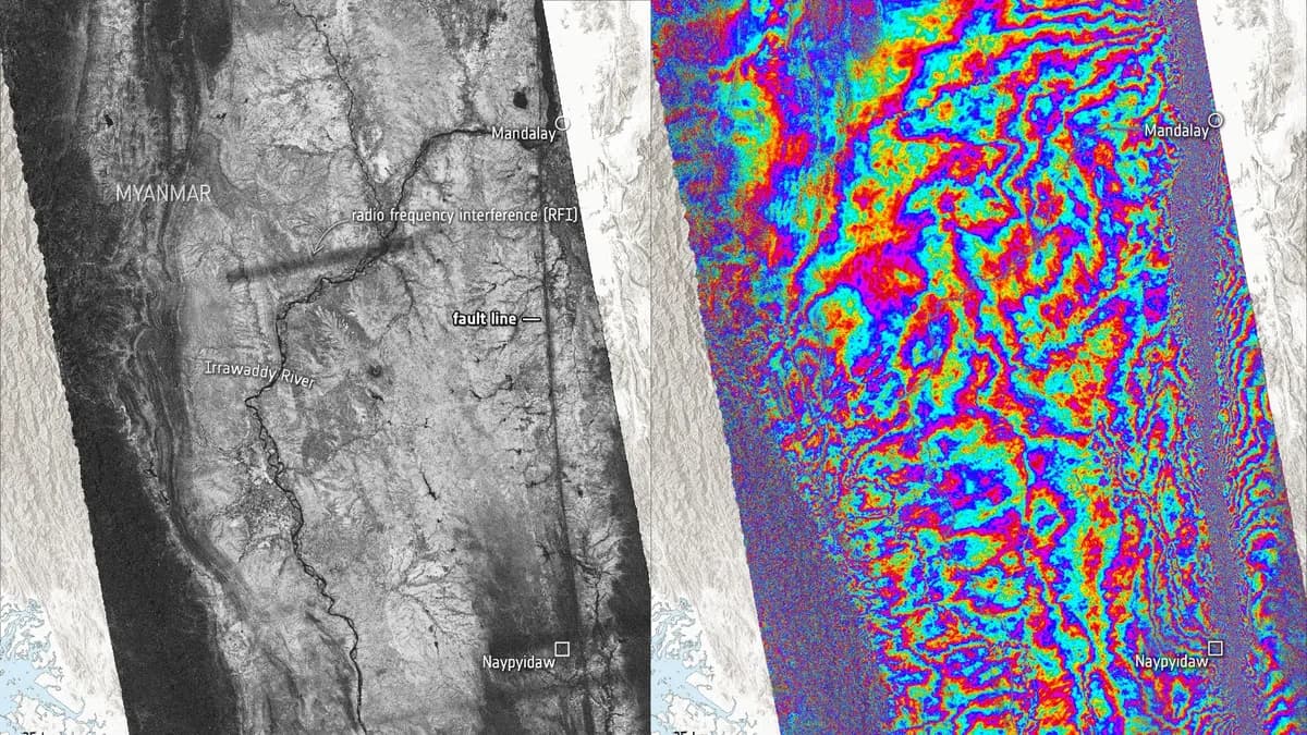 Satellite images reveal how Earth's surface moved during deadly Myanmar earthquake