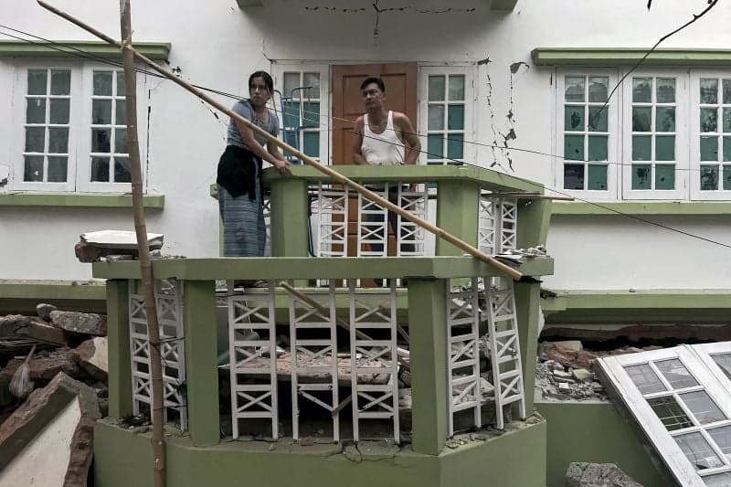 Staff housing in Myanmar’s capital abandoned as foul odors emerge after quake
